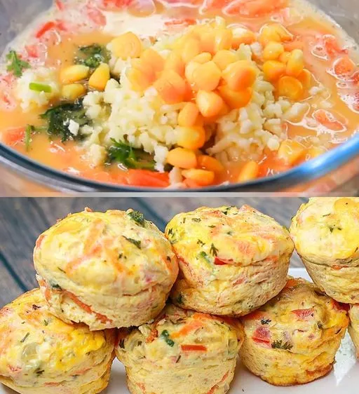 Cheesy Veggie Egg Muffins Cheesy Veggie Egg Muffins